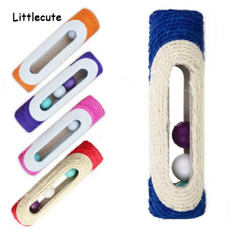 

Cat Toys Scratcher Rolling Tunnel Sisal Ball Trapped With 3 For Interactive Training Scratching Drop