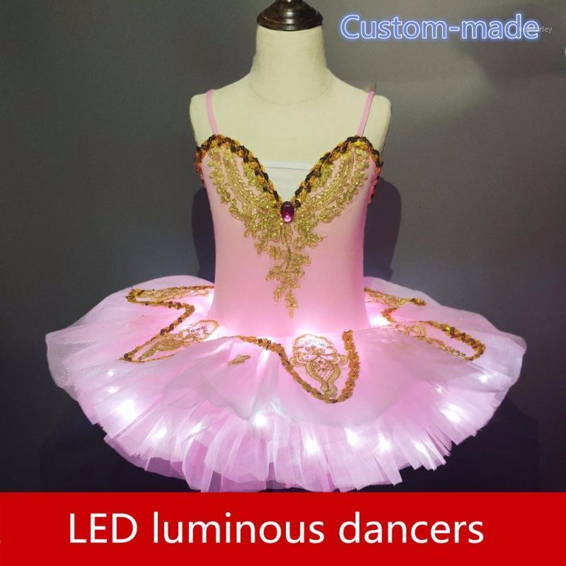 

Party Decoration Diy Children's Luminous Ballet Skirt Adult Swan Sling Soft Dress Fluorescent LED Costume Creative Stage Props
