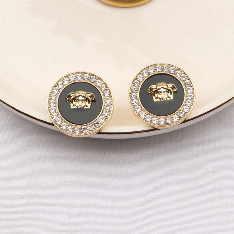 

Fashion Women Earring Ear Stud 18K Gold Plated Designers Brand Crystal Rhinestone Earrings Geometric Exaggerate Classic Wedding Party Jewerlry ER0169-ER0170
