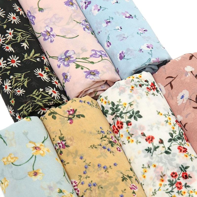 

Scarves 37 Colors Fashion Lovely Floral Bubble Chiffon Instant Hijab Shawl Lady High Quality Wrap Beach Headband Bufandas Muslim Sjaal, Blue;gray