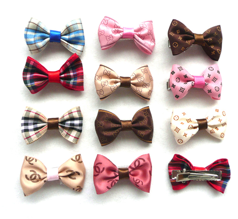 

Fashion Luxury Pet Bow Hairpin Dog Collar Bowknot Handmade Sublimation Blank Cat Kitten Puppy Girl Sherina Poodle 11 Colors