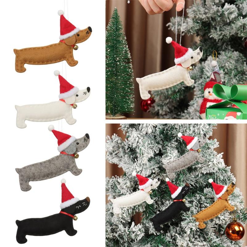 

Christmas Decorations Xmas Pendant Tree Accessories Dachshund Dog Ornaments Party Hang Holiday Decor Doll Gift