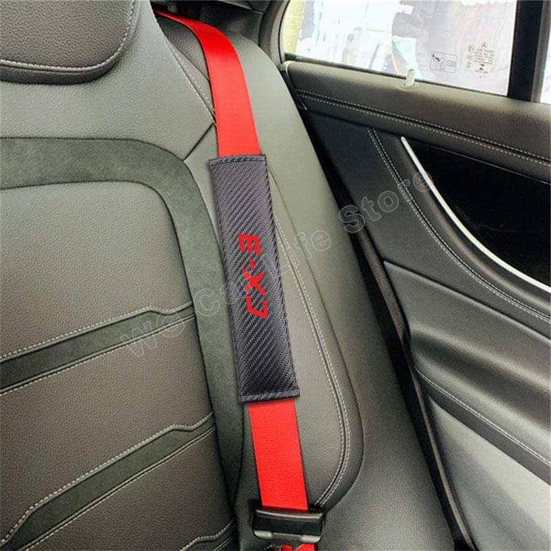 

Safety Belts & Accessories Car Seat Belt Cover For Cx3 Soft Carbon Fiber Seatbelt Shoulder Pads Auto Protector Interior