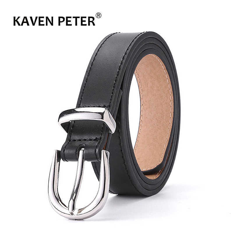 

Ladies Luxury Brand Belt Designer's Leather High Quality Belt Fashion Alloy Buckle Girl Jeans Dress Belts Dropshipping P0817, Black