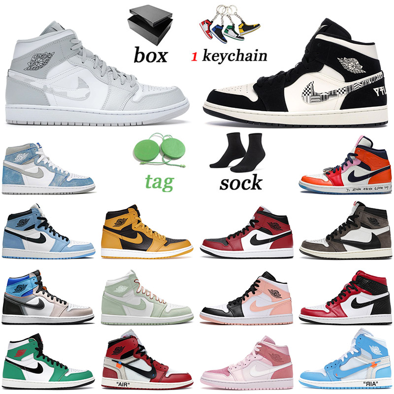 

Basketball Shoes 1 1s Top Jumpman Air Jordan Retro Mens Women MID Equality Digital Pink Lucky Green University Blue Trainers Sneakers 36-46, A32 mid barely orange 36-46