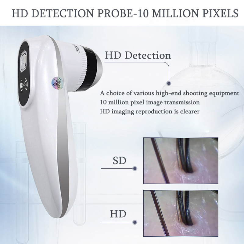 

New Professional Wireless HD Intelligent Scalp/Skin/Dermal Detector Hair Follicle Testing Analysis Magnifier UV Skin Analyzer Ra