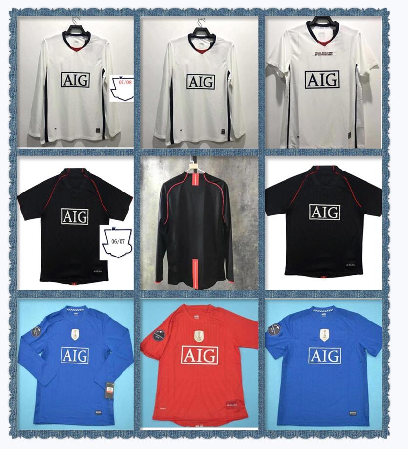 

Top 07 08 manchester Retro Shirts Classic Vintage Scholes united Ronaldo Soccer Shirt 2006 2007 2008 2009 MAN UTD Soccer Shirt Rooney Giggs maillot de foot