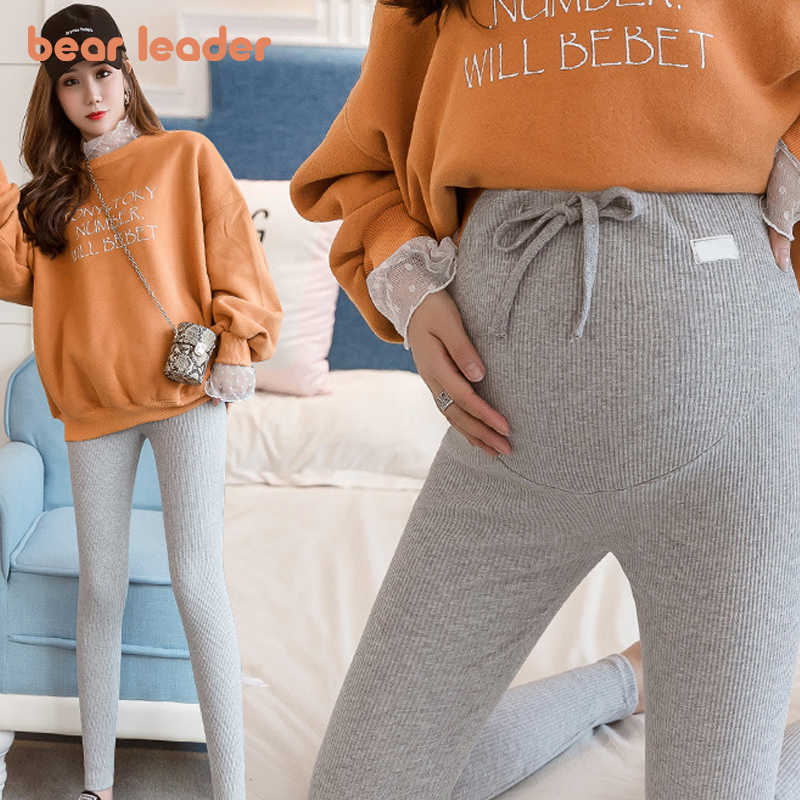 

Bear Leader Maternity Thin Leggings Pregnant Casual Pants Korean Fashion Pregnancy Summer Pants Women Cotton Soft Clothings 210708, Af471dark gray