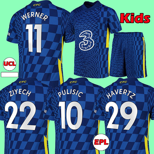 

21 22 soccer jersey HAVERTZ ZIYECH football shirt CHILWELL SILVA ABRAHAM MOUNT PULISIC camiseta fútbol 2021 2022 KANTE maillot de foot, Kids