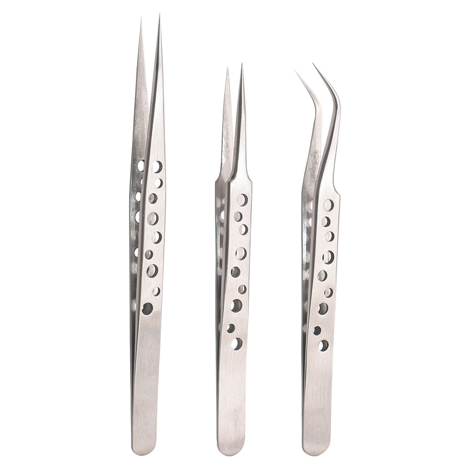 

Stainless Steel Metal Sharp Pointed ST - 12 14 15 With Hole Tweezers Forceps Pincers Nipper Repair Tools Wholesale