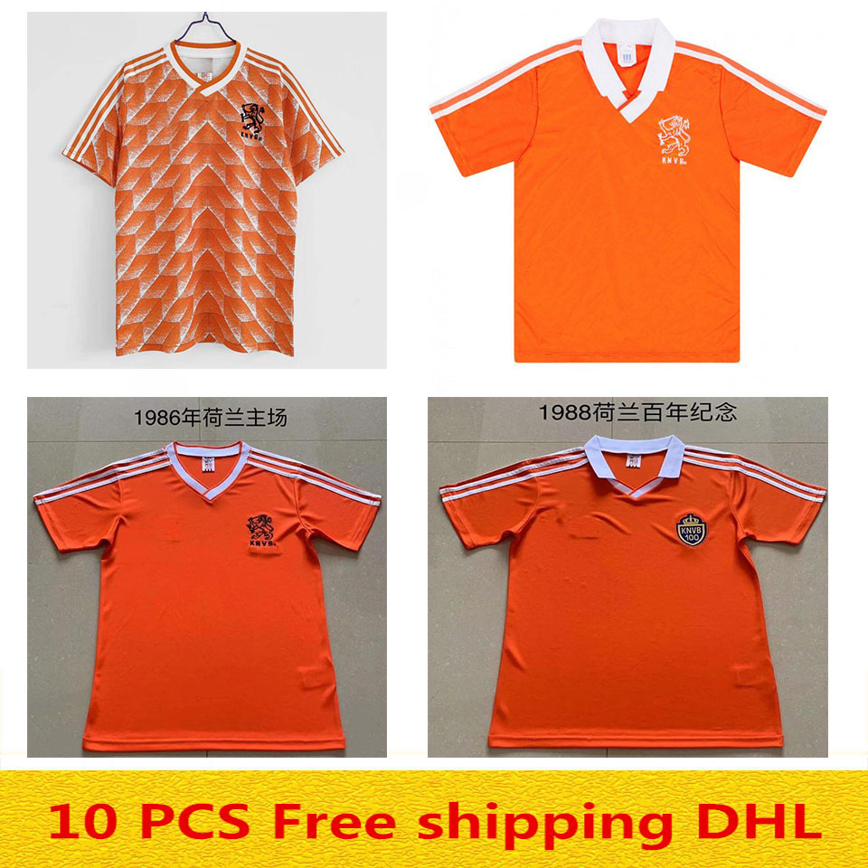 

1988 1990 1992 1986 Soccer Jersey Retro Netherlands Marco Van Basten Gullit Voetbal Shirt Seedorf Bergkamp Holland Kluivert Robben, Blue