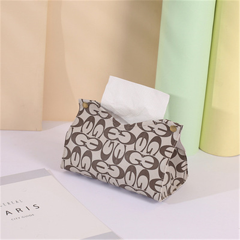 

luxury designer Tissue Boxes high quality home Napkin hotel leather car pumping box