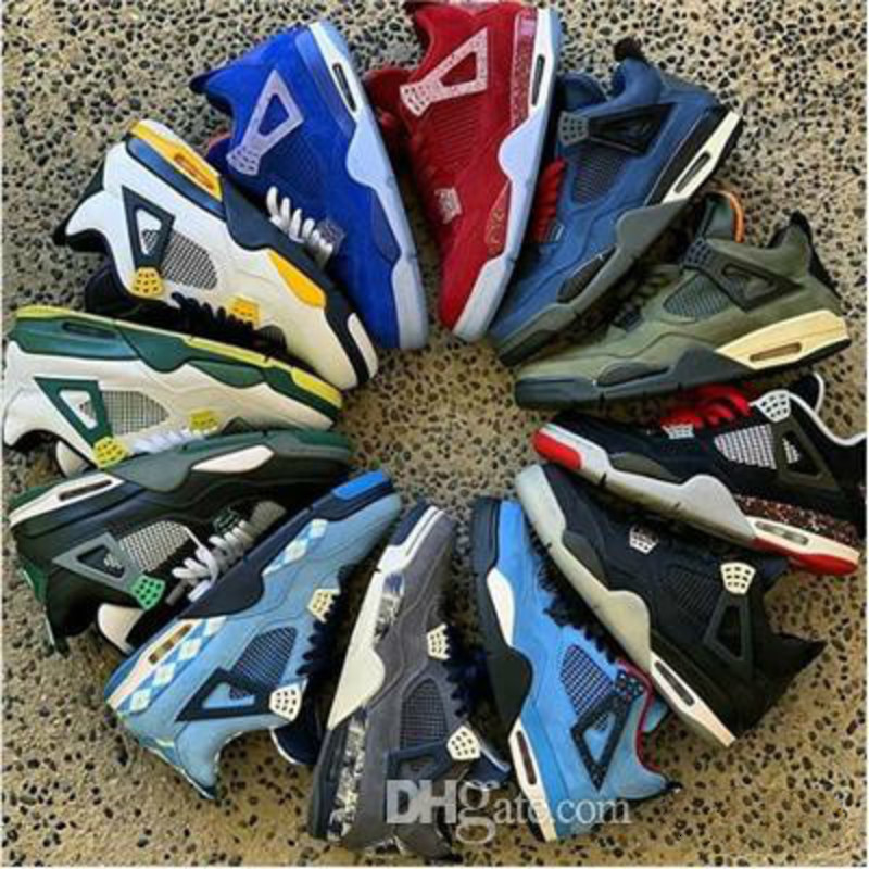 

Bred 4 4s IV Shoes Denim Blue Eminem Pale Citron Men Designer Sneakers What The Cactus Jack Laser Wings Mens Sneakers