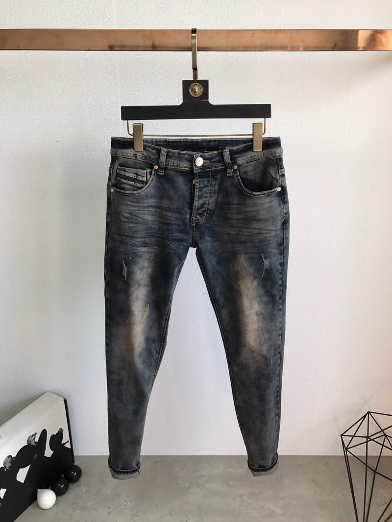

Summer Light Weight Plaid Slim jeans Style Diesel Famous Brand Mens Regular Washed Designer Stretch Denim Skinny Size -40, Blue