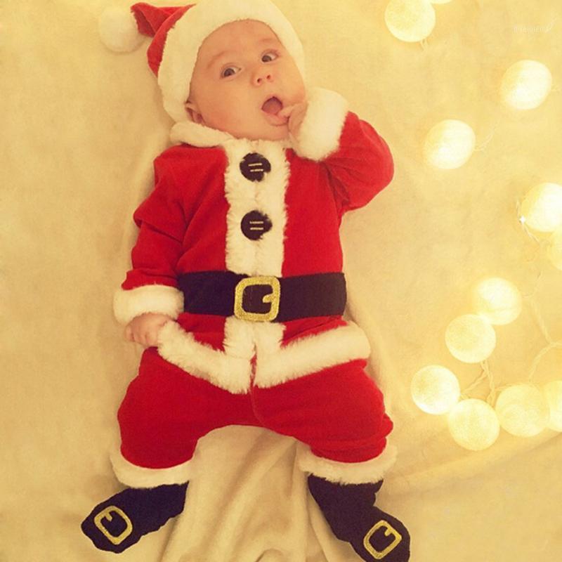

Running Sets 4# 4pcs Infant Baby Santa Christmas Tops+pants+hat+socks Outfit Set Fashion Toddler Boy Costume Casual Clothes, Black;blue