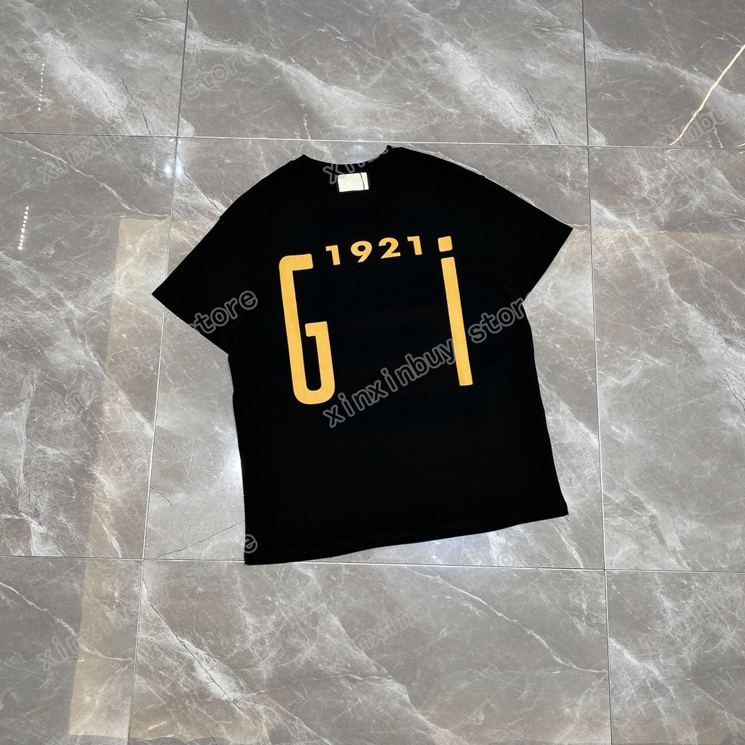 

21ss Designers Tee top Mens Womens T Shirts 100th print Man Paris Fashion T-shirt short Sleeve luxurys Tshirts Black apricot Khaki M-2XL