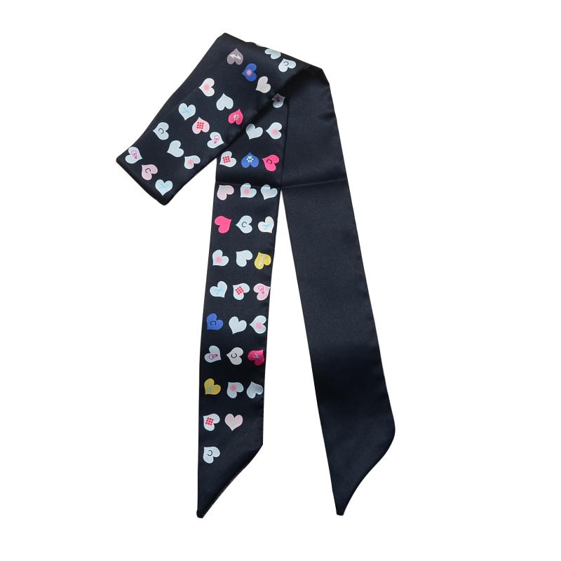 

Scarves High-end Designer Hair Scarf Handkerchief Twill Silk Square Headscarf Fashion Hijab Women's Bandana Pareo Scar