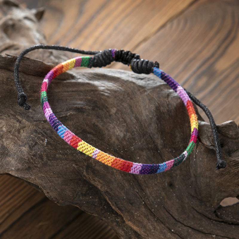 

Rainbow Anklet Handmade Love Is Love Weave Rope Anklets Simple Fashion Men Jewelry Originality 3 84hf Q2