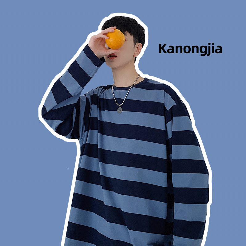 

T-shirt Men's Loose Fitting Clothes Teenagers Long Sleeve Ins Super Cec Student Trend Fashion Brand Korean Top, White;black