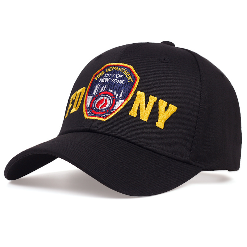 

2020 new fashion shield embroidery baseball cap fashion FDNY embroidery dad hat adjustable cotton wild hats couple universal cap 105, Dark blue