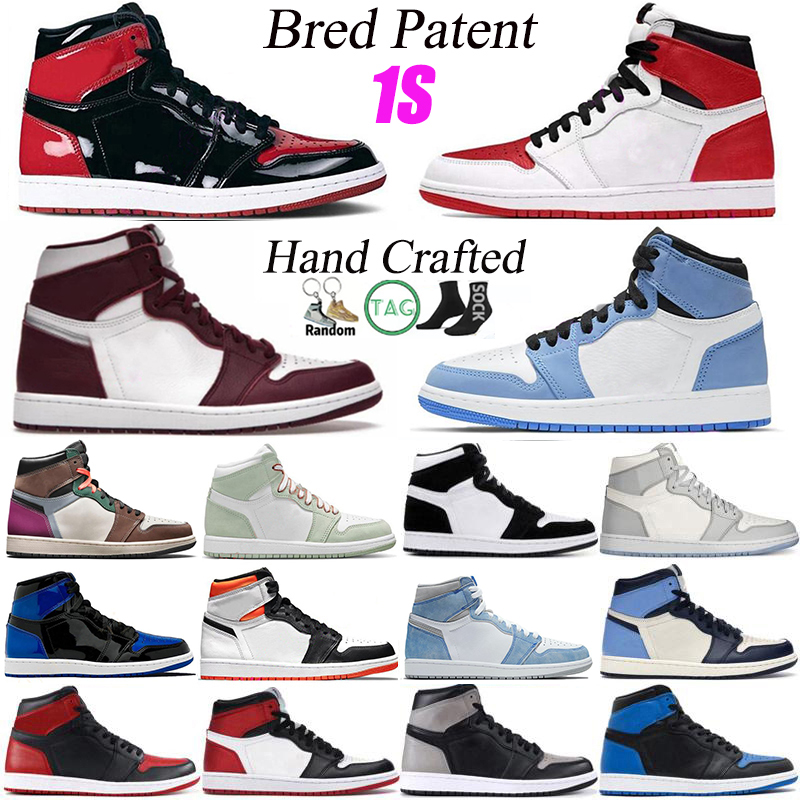

2022 Mens Basketball Shoes Jumpman 1 high OG 1s UNC Bred Patent Green Heritage Rebellionaire University Blue Hyper Royal Dark Mocha Twist men women Sneakers Trainers