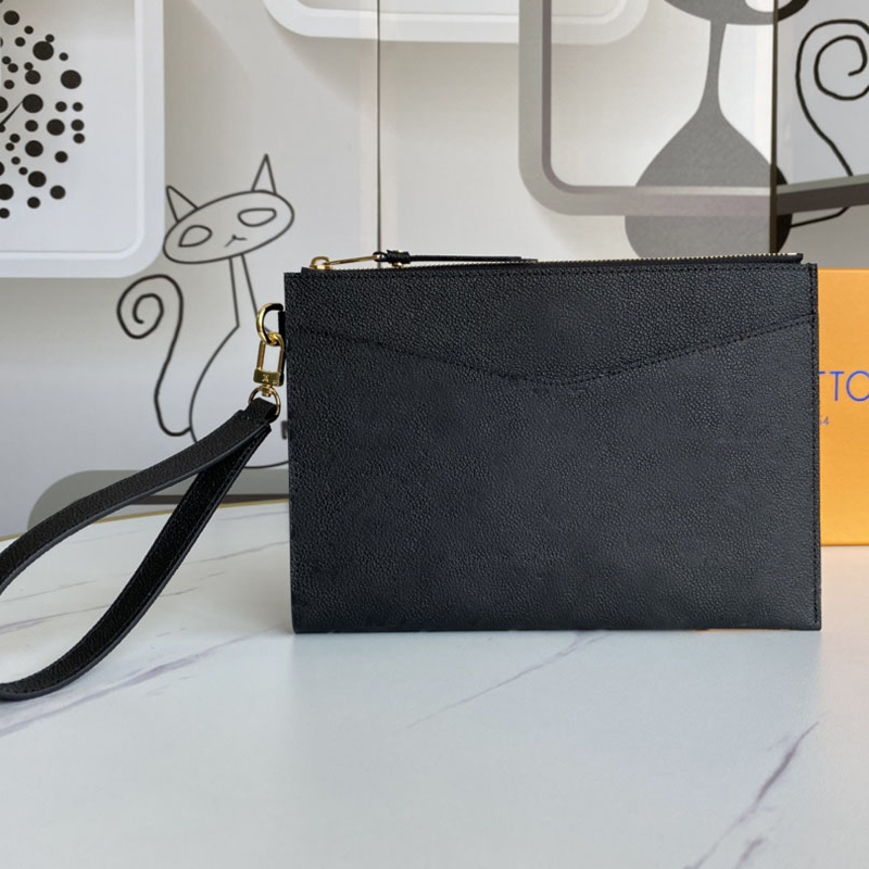 

Women luxurys designers MELANIE Clutch Wallets Woman Fashion Coated Canvas Cell phone Wrist Bags Coin Purse Storage Wrists Bag Card package M68705, Orange brown flower