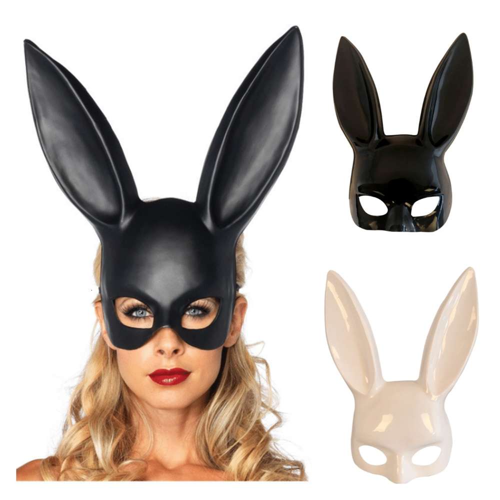 

Women's Halloween Cos Sexy Rabbit Mask Party Bar Nightclub Costume Accories Ear Half Face