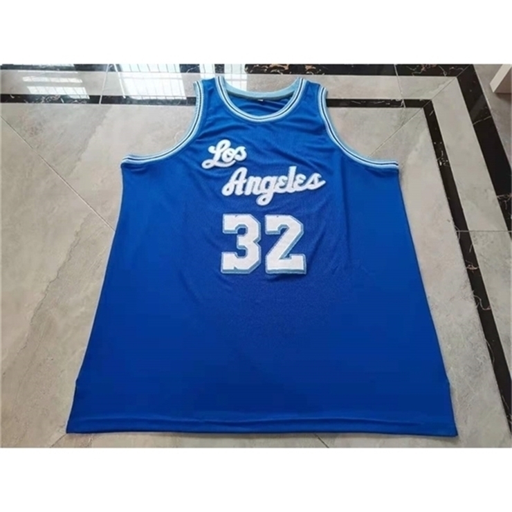 

3740rare Basketball Jersey Men Youth women Vintage LOS ANGELES BLUE JOHNSON Size S-5XL custom any name or number, Blue men s-4xl