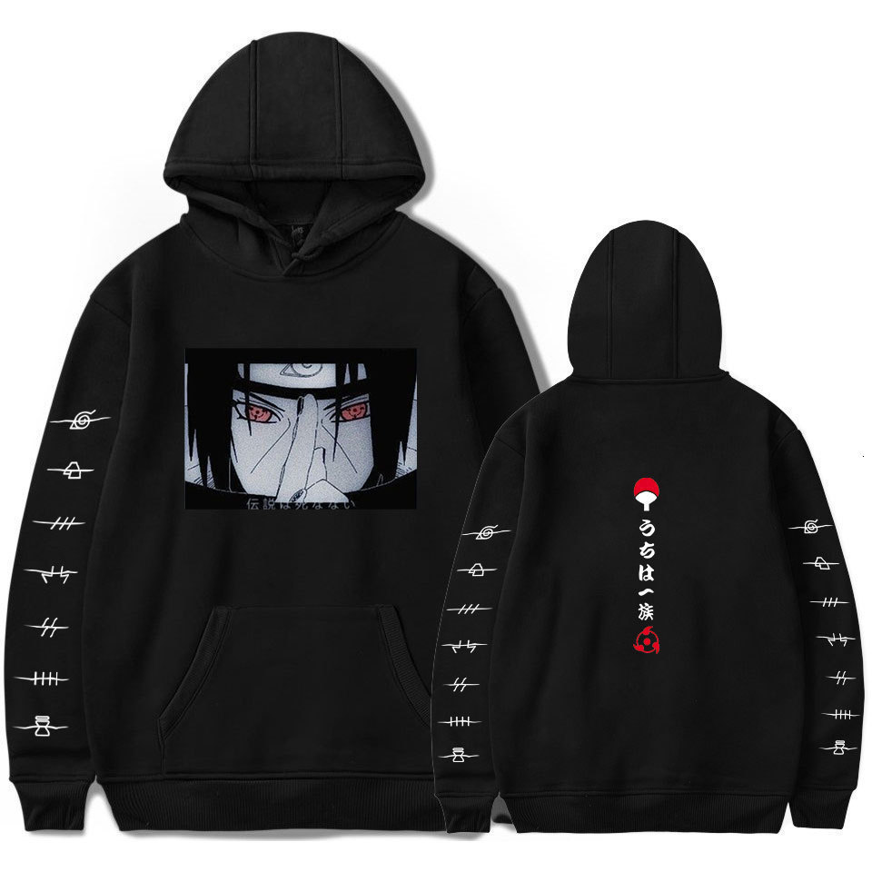 

Harajuku Naruto Akatsuki Hoodies Men Japanese Anime Itachi Streetwear Kawaii Sasuke Graphic Sweatshirts Unisex Tops Hoody Male Q1222, Black5