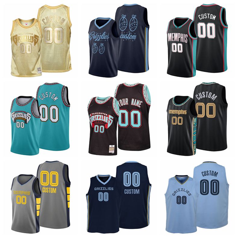 

Memphis's Grizzlies's Ja 12 Morant Basketball Jersey 10 Mike Bibby #00 Custom Name And Number Stitched Mens 2021-22 Edition City Jerseys S-6XL, As photo