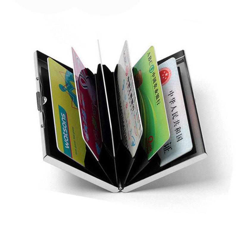 

Wallets BYCOBECY 2021 Wallet Metal Porte Carte Pocket Holder Name Card Case Smooth Men Business Bank Package, Silver wire wdcc-12