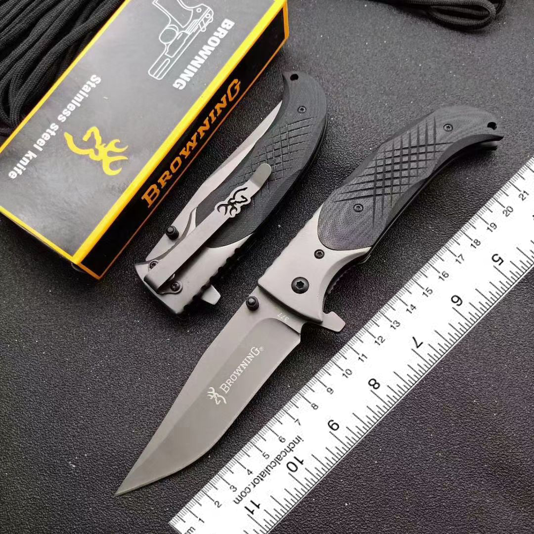 

BROWNING 377 Tactical Folding Pocket knife 440C Blade G10 handle camping Hiking outdoor Hunting EDC knives BM 530 535 537 940