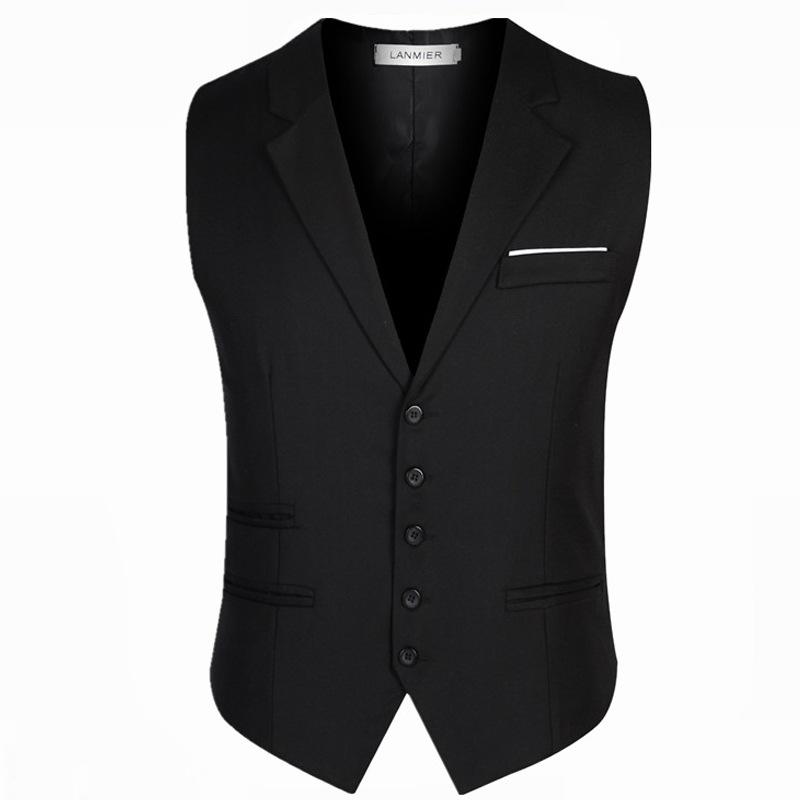 

Men's Vests 2021 Arrival Dress For Men Slim Fit Mens Suit Vest Male Waistcoat Gilet Homme Casual Sleeveless Formal Business Jacket, Black;white