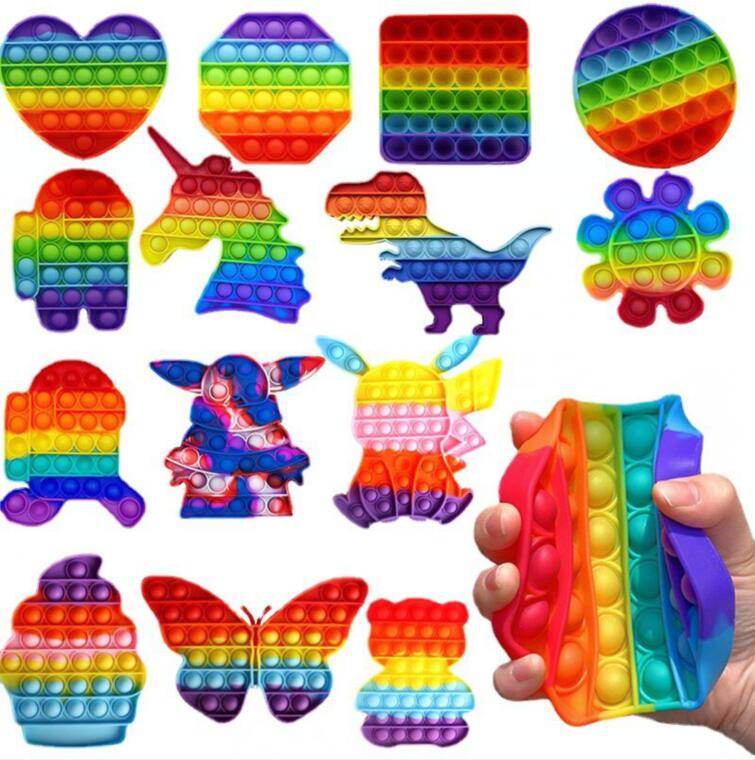 

Push Pop Bubble Fidget Sensory Toy Household Sundries Autism Special Needs Stress Reliever Adult Kids Funny Antistress Fidgets Toys 20 Styles