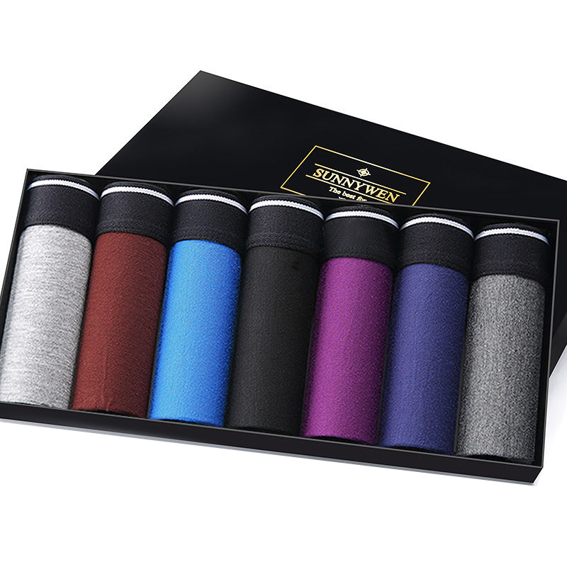 

2021 New 7Psc/Lot Mens Panties Fashion Mens Boxer Shorts Modal Boxer Shorts Winter Male Breathable Underwear Men Underpants, Ab00120