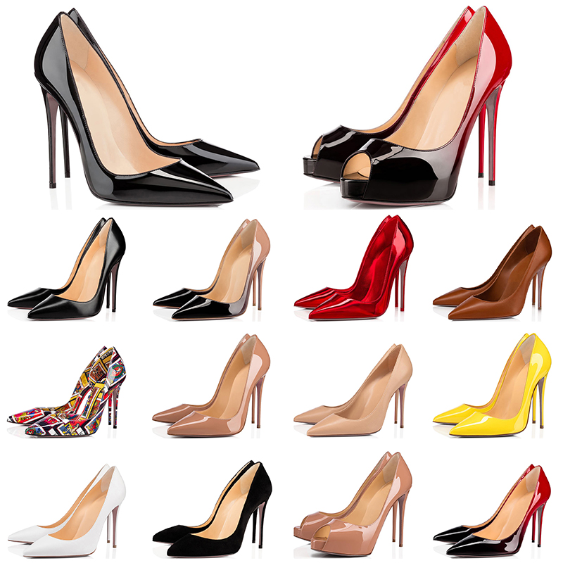 

red bottoms designer shoes high heels 8  12cm so kate nude pink black womens ladies dress party wedding office & career genuine leather po