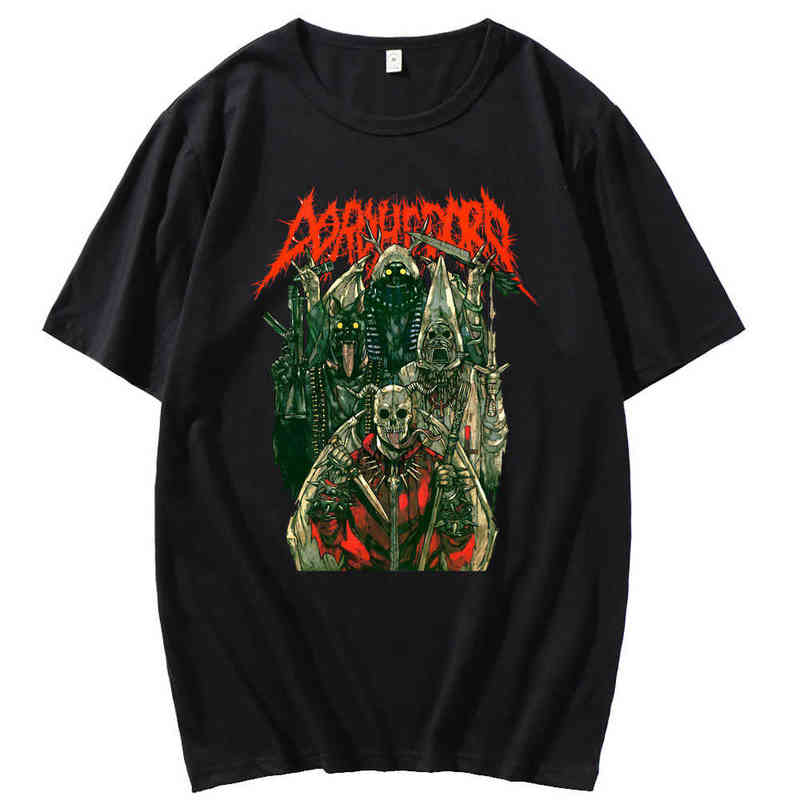 Spring Summer Fashion Unisex Casual Loose Short Sleeve Male Hip Hop Creativity Tshirt Dorohedoro Welcome To Chaos Print T-shirt G1222-image-747712291