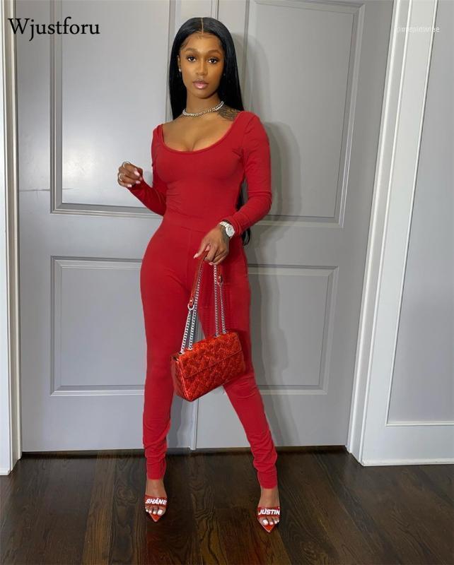 

Wjustforu Skinny 2 Piece Set Women Sexy Casual Tops Streetwear Solid Color High Waist Pencil Pants Fall 2021 Outfits1, Red