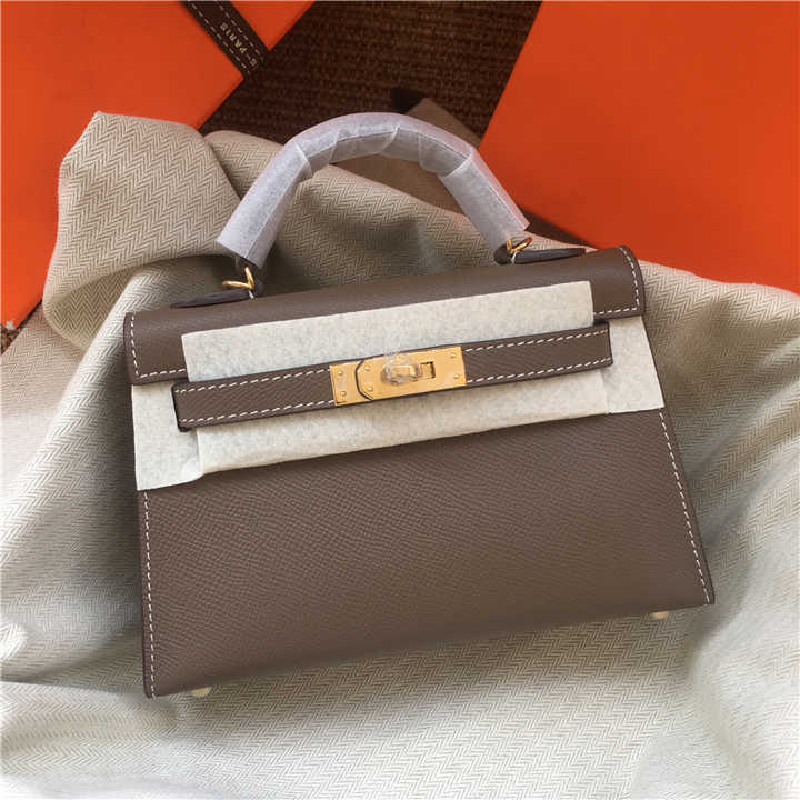 

CLASSIC FLOWER Hs Palm Print Elephant Gray Pink Female Second Generation Mini Small Bag Genuine Leather High-Grade Sense Bridal Bag, Black epsom half hand sewing