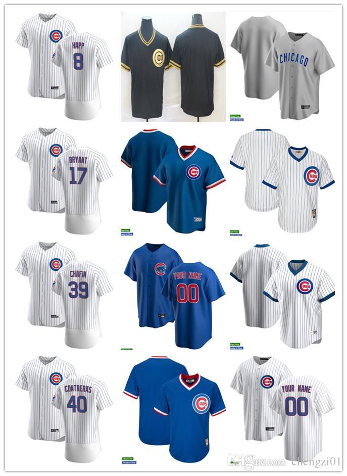 

Men Women Youth Chicago Cubs 17 Kris Bryant 39 Andrew Chafin 40 Willson Contreras 8 Ian Happ custom Baseball Jersey Blank blue w, Blue;black