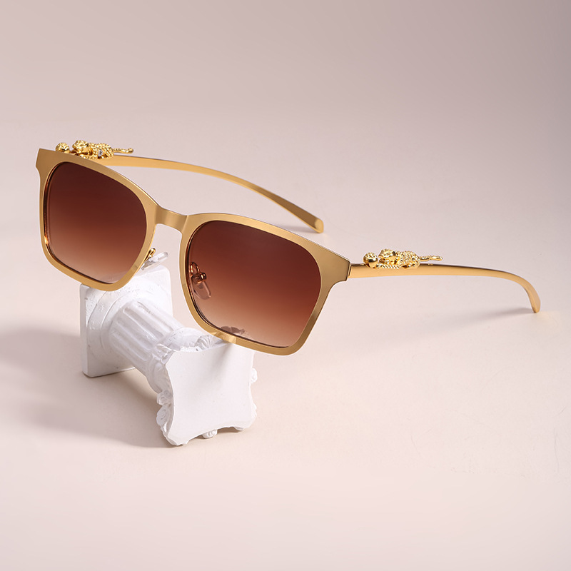 

Retro Personality Sunglasses Men 2021 Sun Ladies Leopard Head Glasses