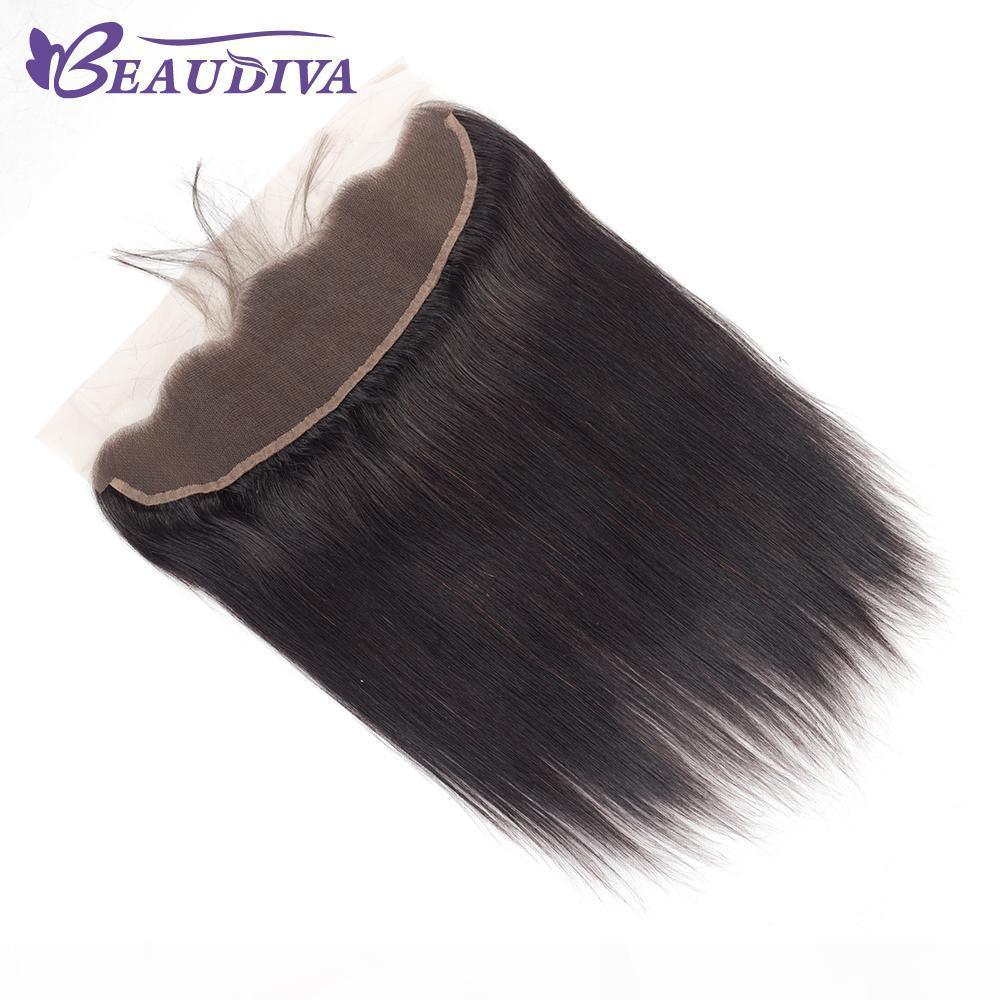 

Peruvian Straight Hair Ear To Ear Lace Frontal 13x4 Closure Free Part 130% Destiny 10-18 inch Natural Color Remy Human Hair, Black;brown