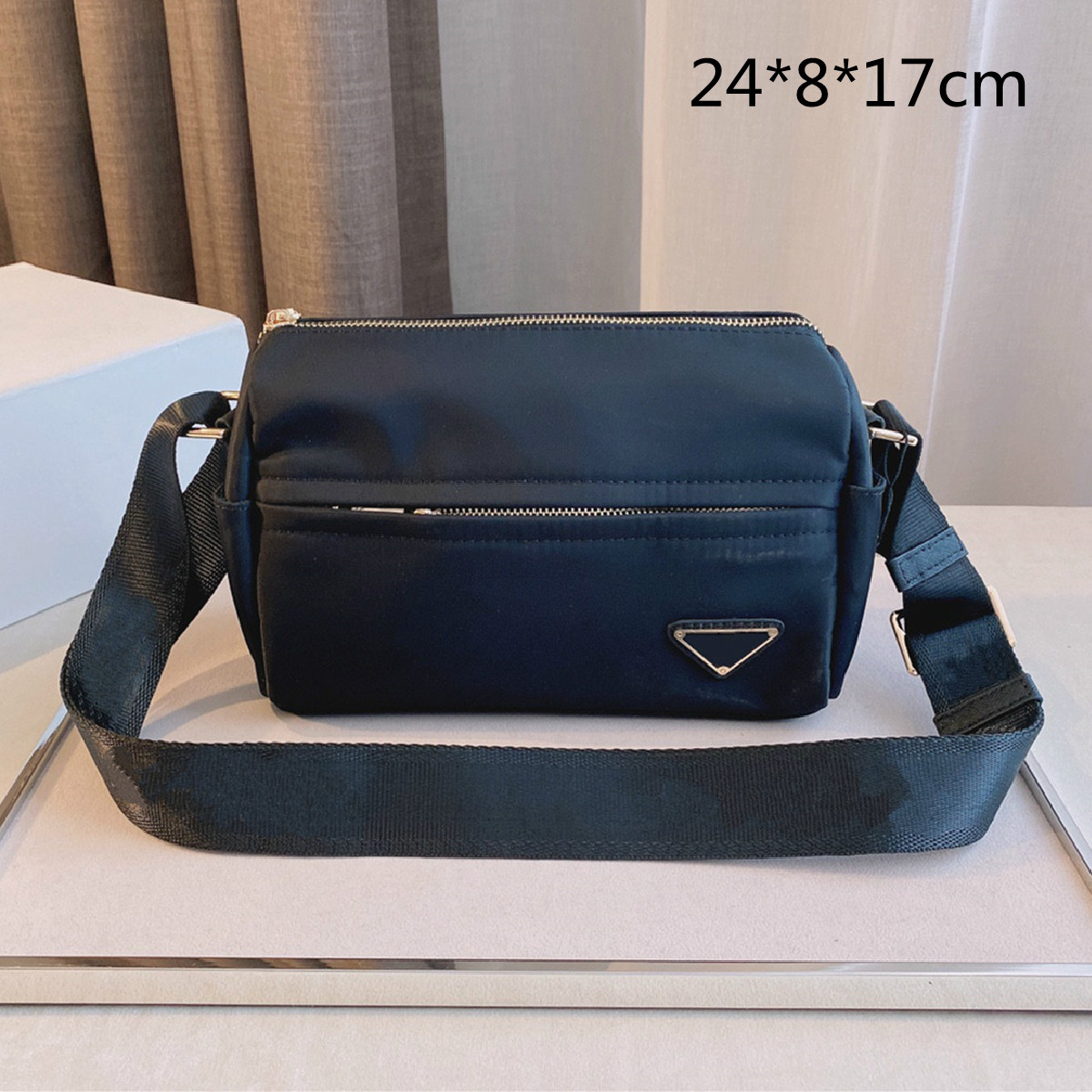 

Men's Black Nylon Briefcases Designers Crossbody Shoulder Bags Luxury Purses briefcases fashion cross body Flaps Triangle high quality, Normal price option is for sale.