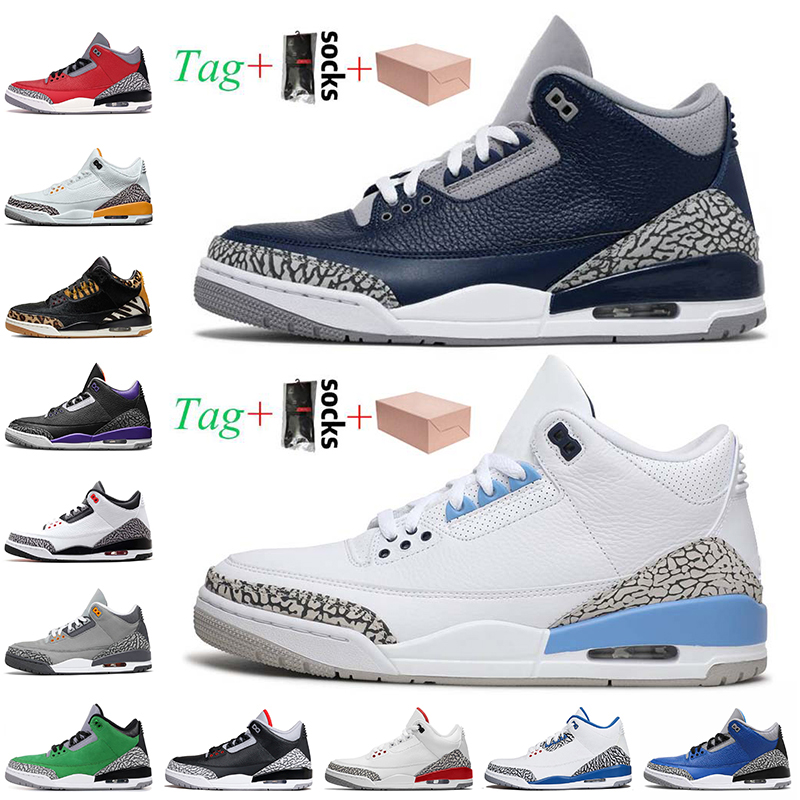 

With BOX Georgetown 2021 UNC 3s Mens Basketball Shoes Jumpman 3 Katrina Retro Laser Orange Cool Grey Court Purple Black Cat Trainers Sneakers, Item11 tinker white university red 40-47