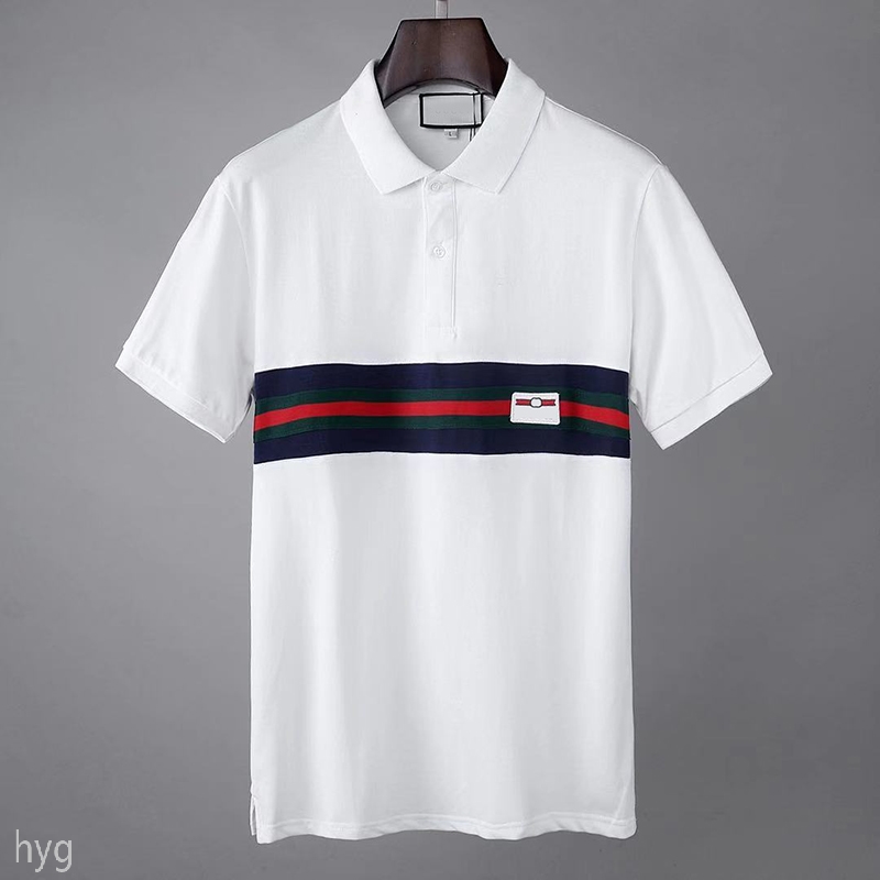 

2021ff Mens Designer Polos Shirts Fashion Men T-shirt Embroidery Bee Short Sleeve Polo Brand Top Streetwear Tees Size M-3XL, White;black