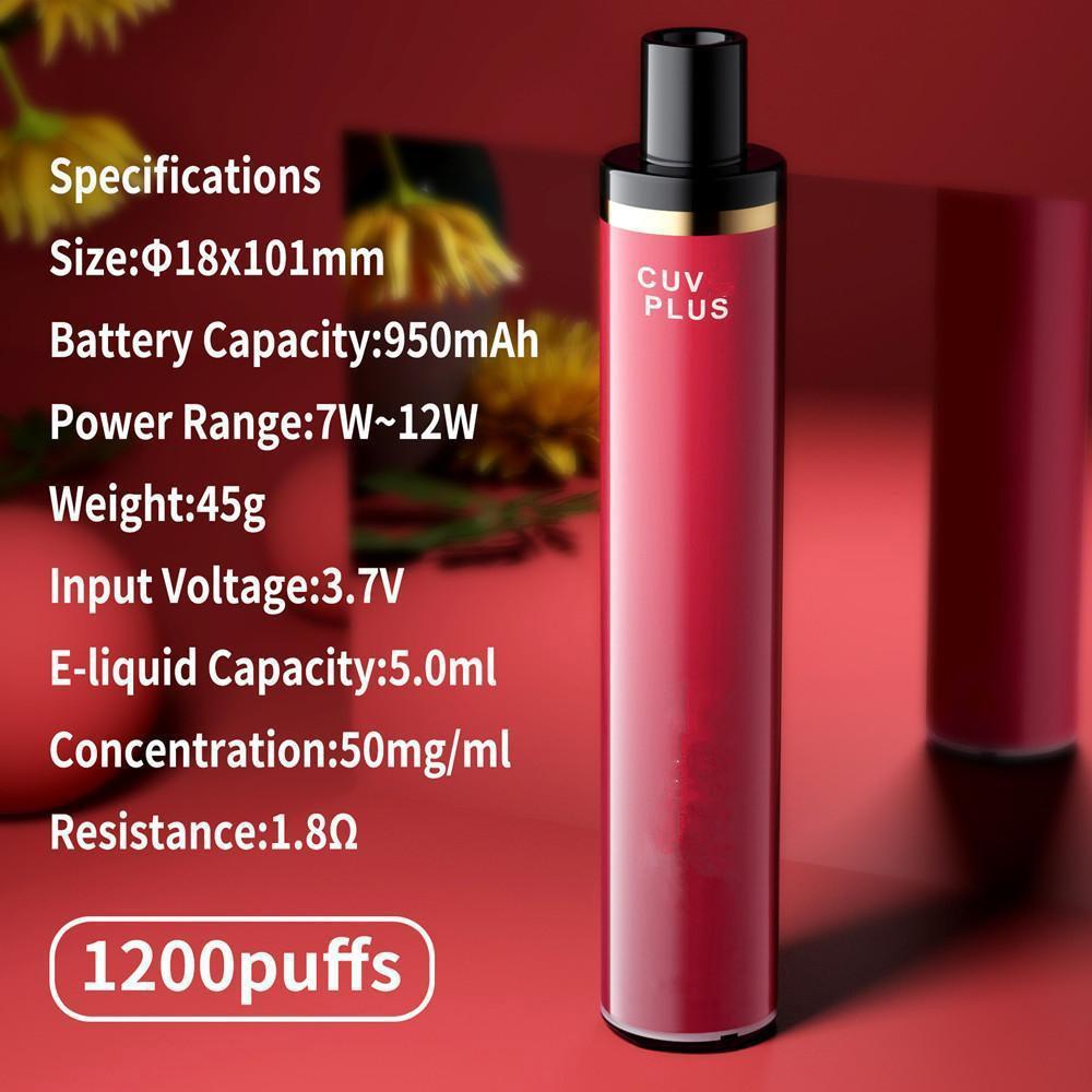 

English HQD Cuvic Plus Disposable E Cigarette Pods 1200 Puffs Device Vape Pen Starter Kits 950mAh Battery 5.0ml vapors wholesale