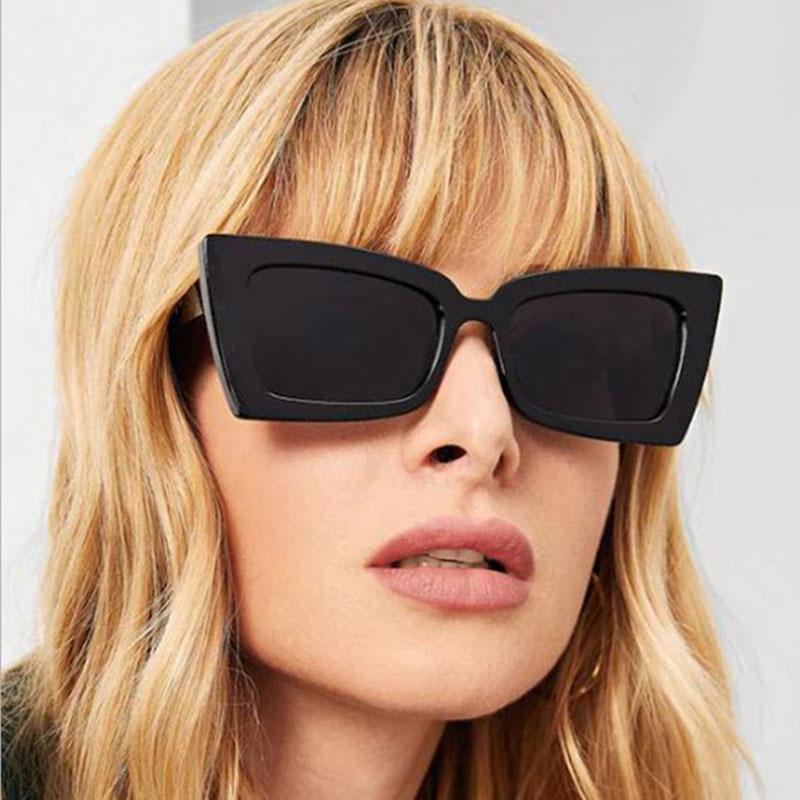 

Sunglasses Fashion Square Street Catwalk Show Personality Ladies Retro Glasses 2021 Shooting Anti-glare Eyewear UV400