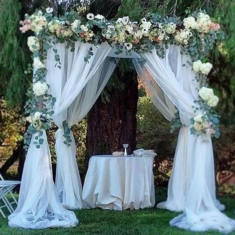 

Curtain & Drapes BILEEHOM 6-10 Meters Wedding Arch Drape Chiffon Fabric Draping Drapery Party Supplies Ceremony Reception Hanging Decor