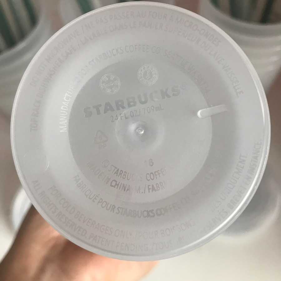Starbucks CUP 24oz/710ml ,16OZ Plastic MUG Tumbler Reusable Clear Drinking Flat Bottom Cup, Pillar Shape Lid Straw Mugs BardianB4TD-image-747583972