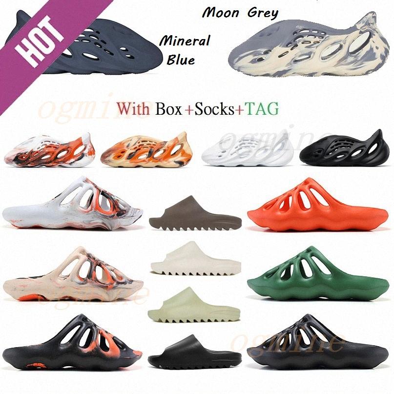 

Cheap Foam Runner Slippers Hot Imitation kanye sandals Street Style shoes slides Similar in appearance west men women Pair socks sneaker UHn, 11 [450] mens 40-44